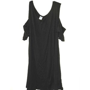 Black Cold Shoulder Top